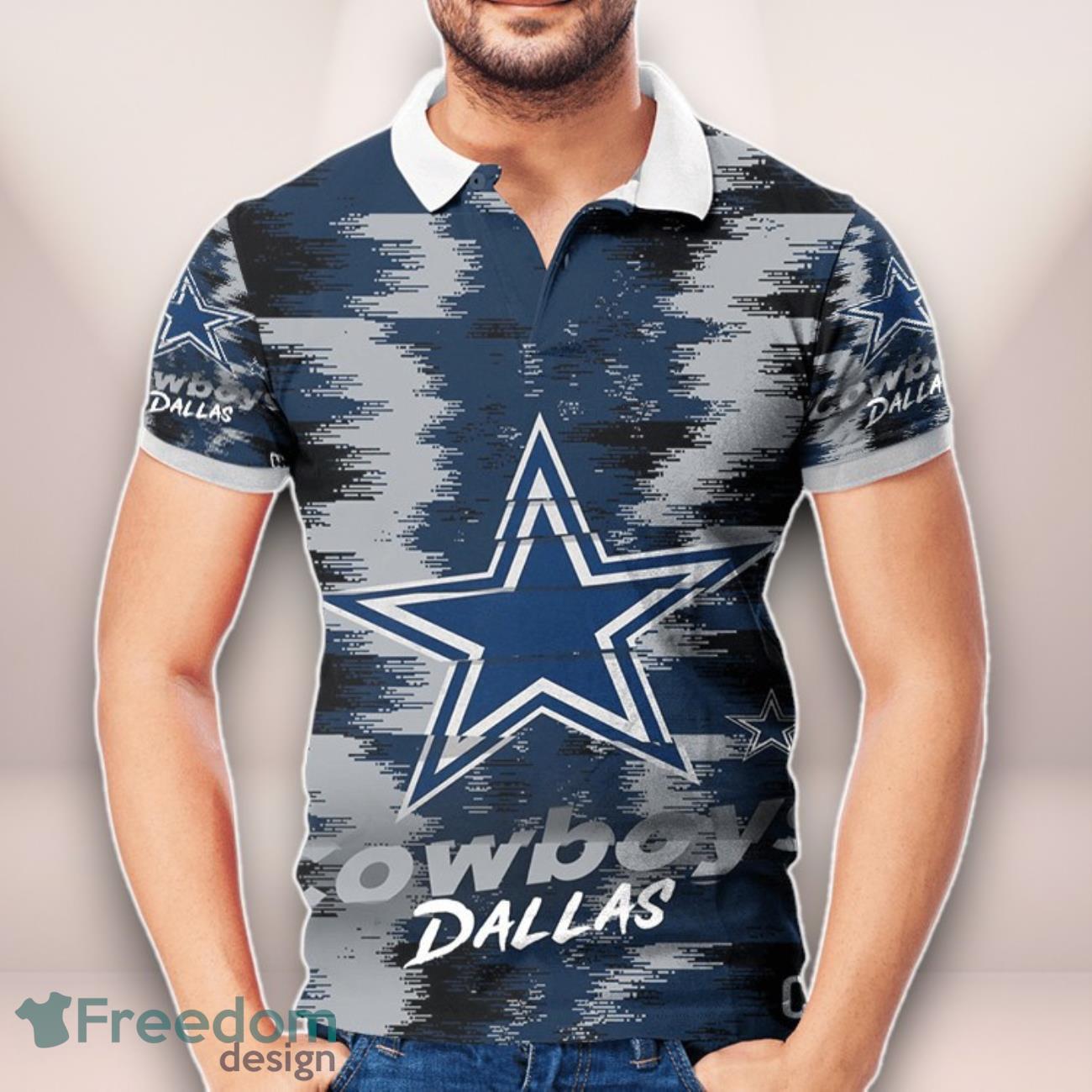 Dallas Cowboys Zigzag Star 3D Printed Polo Shirt Unisex Clothes For Men Women image Dallas Cowboys Zigzag Star 3D Printed Polo Shirt Unisex Clothes For Men Women Product Photo 1
