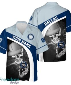 Dallas Hawaiian Shirt And Beach Shorts personalized name and number Skull Printed Halloween Gift Product Photo 2