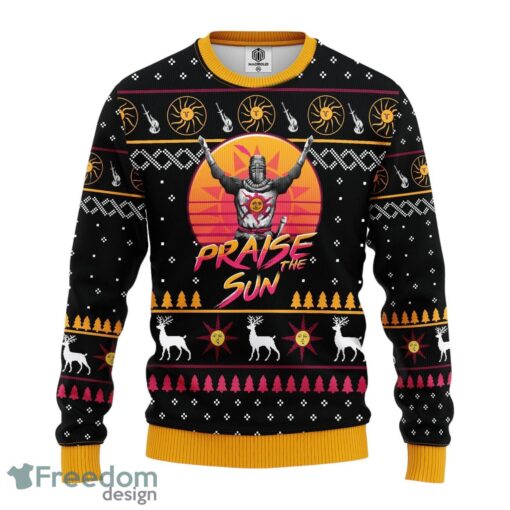 Dark Souls Praise The Sun All-Over Print Christmas Sweater Product Photo 1