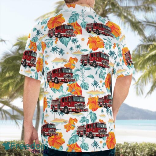 Deepwater Fire Department 3D Hawaiian Shirt Yellow Flower shirt Product Photo 2