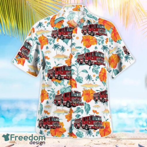 Deepwater Fire Department 3D Hawaiian Shirt Yellow Flower shirt Product Photo 3