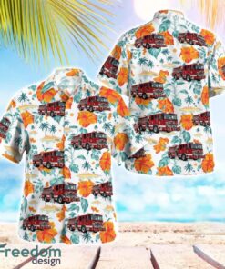 Deepwater Fire Department 3D Hawaiian Shirt Yellow Flower shirt