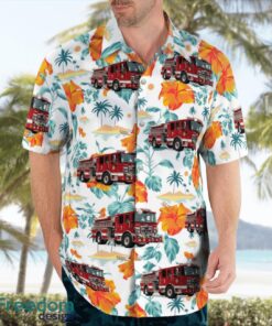 Deepwater Fire Department 3D Hawaiian Shirt Yellow Flower shirt Product Photo 4