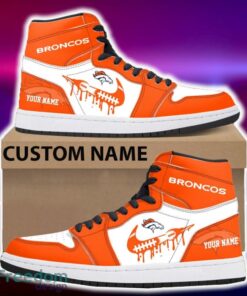 Denver Broncos Air Jordan Hightop Shoes New Custom Name For Fans Gift Sneaker