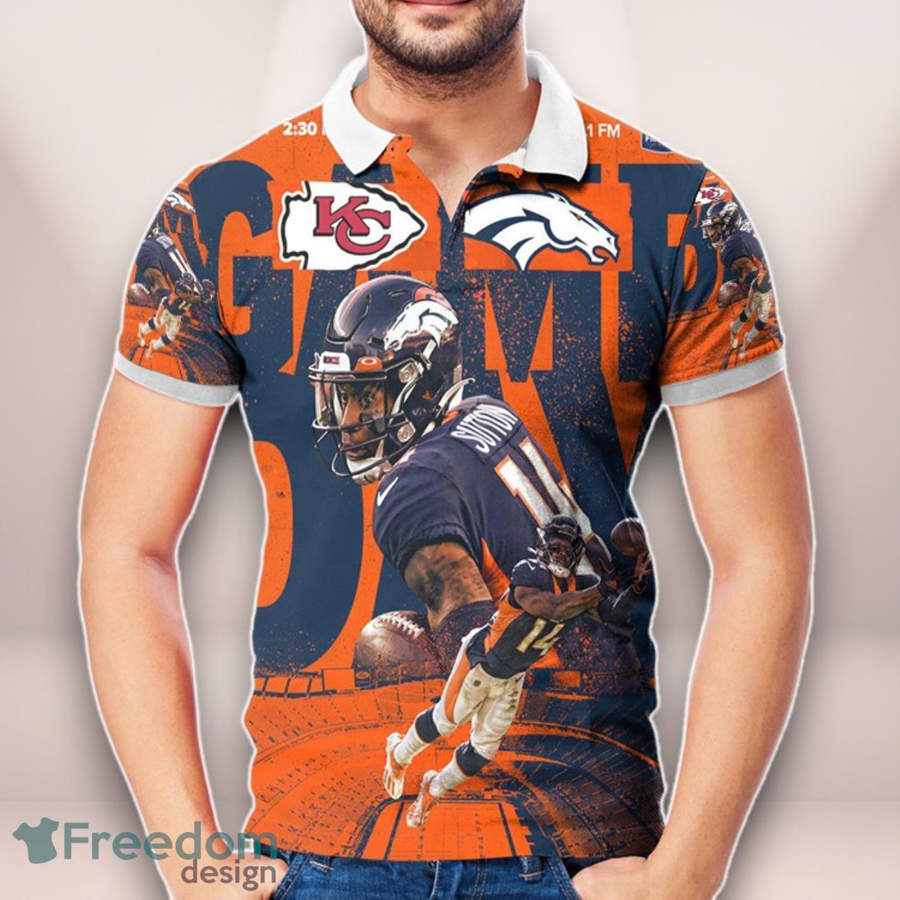 Denver Broncos Courtland Sutton 3D Printed Polo Shirt Unisex Clothes For Men Women image Denver Broncos Courtland Sutton 3D Printed Polo Shirt Unisex Clothes For Men Women Product Photo 1