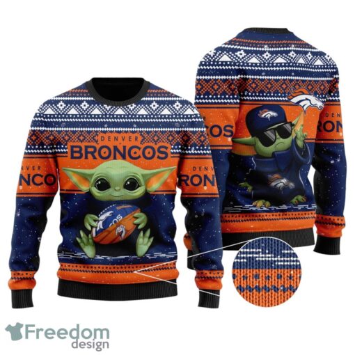 Denver Broncos Sweater All Over Print Sweater Product Photo 1