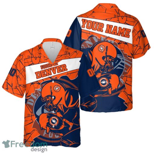 Denver Football Team Personalized Name Number Hawaiian Shirt And Shorts Team Gift Product Photo 1