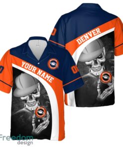 Denver Hawaiian Shirt And Beach Shorts personalized name and number Skull Printed Halloween Gift Product Photo 2