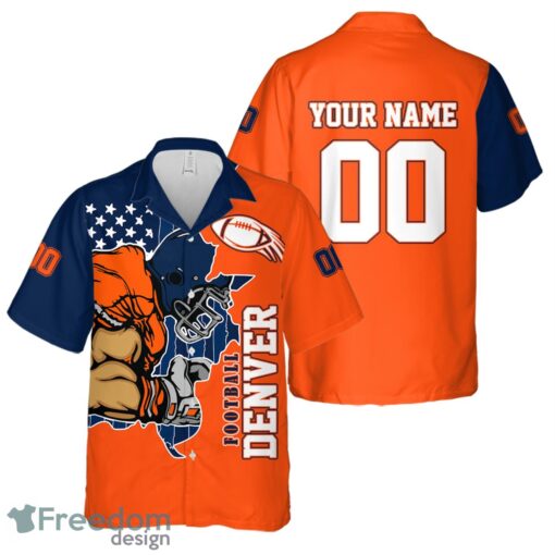 Denver personalized name and number Hawaiian Shirt And Shorts Team Beach Shirt Product Photo 2