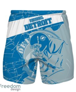 Detroit Football Team Personalized Name Number Hawaiian Shirt And Shorts Team Gift Product Photo 2