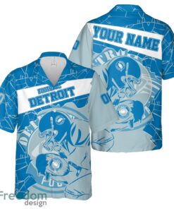 Detroit Football Team Personalized Name Number Hawaiian Shirt And Shorts Team Gift Product Photo 1