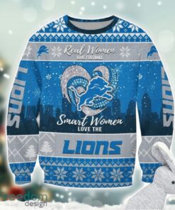 Detroit Lions Logo Ugly Christmas Sweater For Fans Men And Women Christmas Gift Ideas Product Photo 1