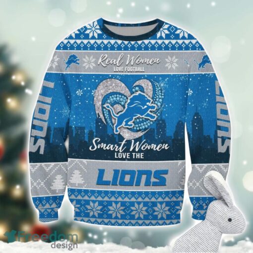 Detroit Lions Logo Ugly Christmas Sweater For Fans Men And Women Christmas Gift Ideas Product Photo 1