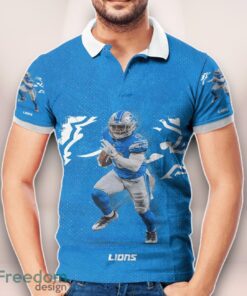 Detroit Lions Player Running 3D Printed Polo Shirt Unisex Clothes For Men Women