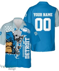 Detroit personalized name and number Hawaiian Shirt And Shorts Team Beach Shirt Product Photo 2