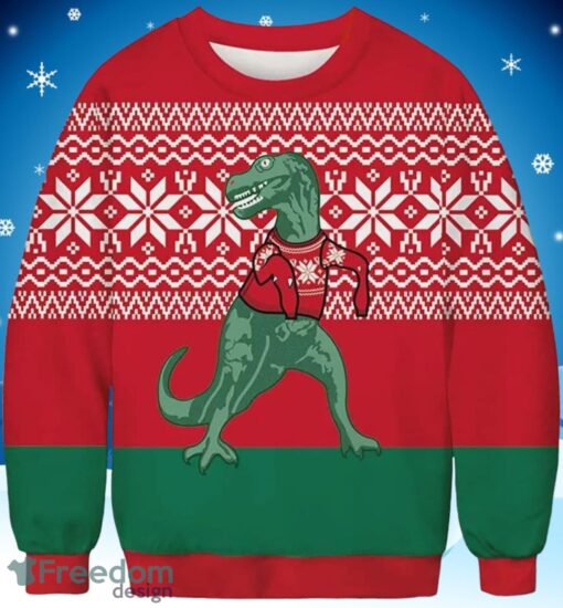 Dinosaur Christmas Full Over Print Gifts Christmas 3D Sweater Shirt Product Photo 1