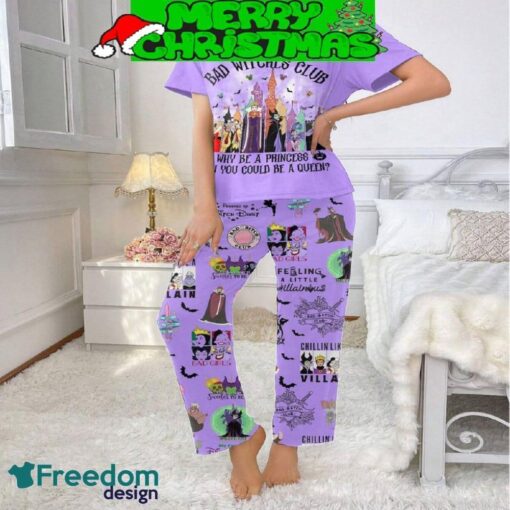 Disney Bad Witches Club Villains Fleece Pajamas Set All Over Print Christmas Gift - Disney Bad Witches Club Villains Fleece Pajamas Set-2