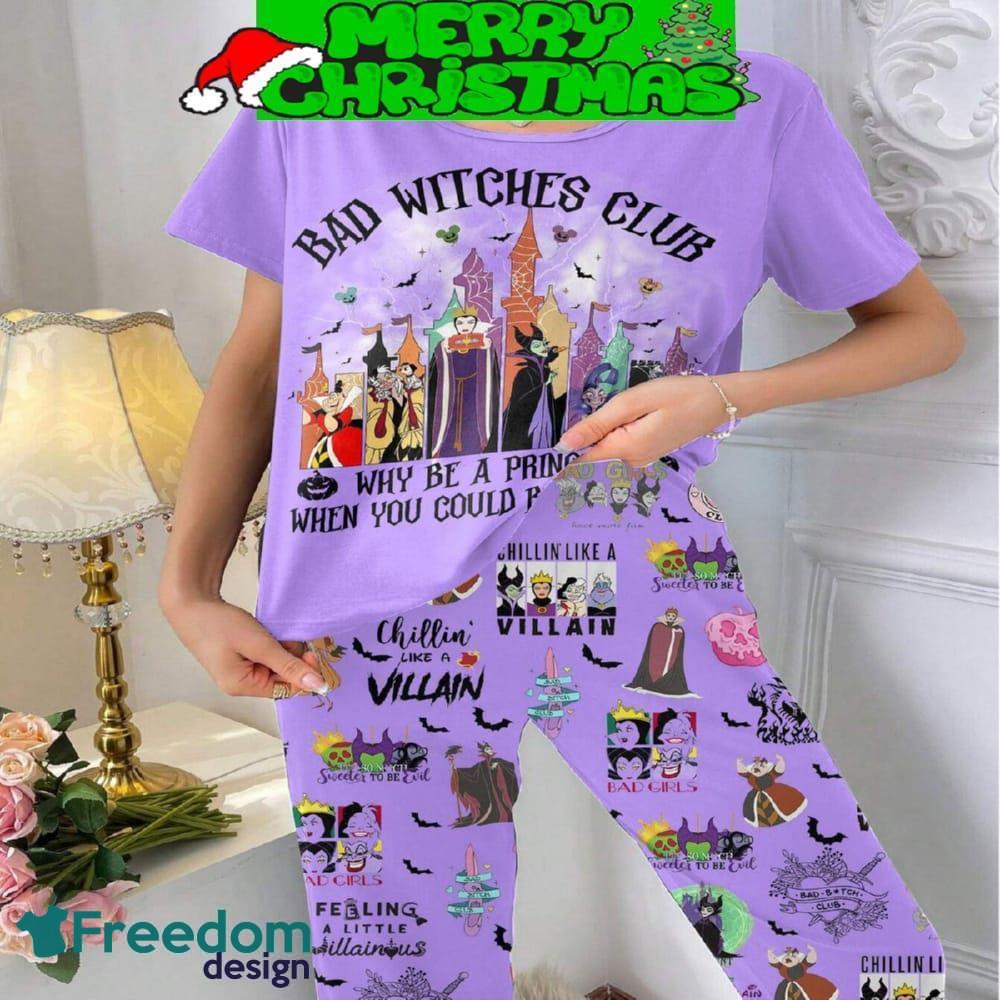 Disney Bad Witches Club Villains Fleece Pajamas Set All Over Print Christmas Gift - Disney Bad Witches Club Villains Fleece Pajamas Set-1