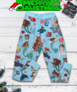 Disney Little Mermaid Have Yourself A Mermaid Christmas Fairy Tales Fleece Pajamas Set Men Women For Fans - Disney Little Mermaid Have Yourself A Mermaid Christmas Fairy Tales Fleece Pajamas Set-2