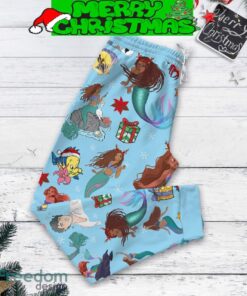 Disney Little Mermaid Have Yourself A Mermaid Christmas Fairy Tales Fleece Pajamas Set Men Women For Fans - Disney Little Mermaid Have Yourself A Mermaid Christmas Fairy Tales Fleece Pajamas Set-3