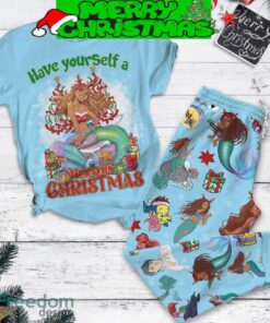 Disney Little Mermaid Have Yourself A Mermaid Christmas Fairy Tales Fleece Pajamas Set Men Women For Fans Disney Little Mermaid Have Yourself A Mermaid Christmas Fairy Tales Fleece Pajamas Set Men Women For Fans