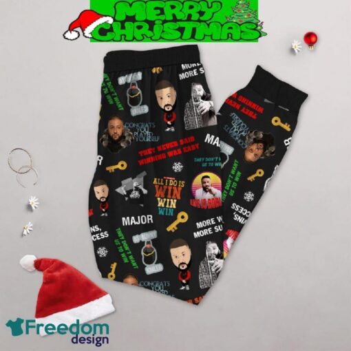 DJ Khaled Under The Tree Santa Christmas Fleece Pajamas Set For Christmas - DJ Khaled Under The Tree Santa Christmas Fleece Pajamas Set-2