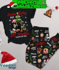 DJ Khaled Under The Tree Santa Christmas Fleece Pajamas Set For Christmas - DJ Khaled Under The Tree Santa Christmas Fleece Pajamas Set-1