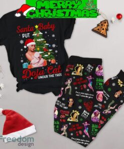 Doja Cat Under The Tree Santa Christmas Fleece Pajamas Set Men Women For Fans