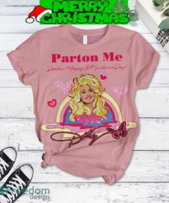 Dolly Parton Me Valentine Pink Fleece Pajamas Set Full Print Christmas For Women - Dolly Parton Me Valentine Pink Fleece Pajamas Set-2