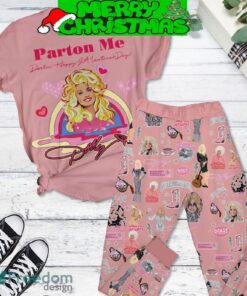Dolly Parton Me Valentine Pink Fleece Pajamas Set Full Print Christmas For Women