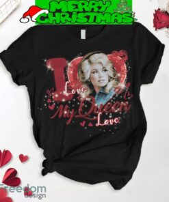 Dolly Parton My Queen My Valentine Black Fleece Pajamas Set Christmas For Family - Dolly Parton My Queen My Valentine Black Fleece Pajamas Set-2