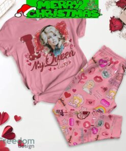 Dolly Parton My Queen My Valentine Pink Fleece Pajamas Set For Women Gift Christmas
