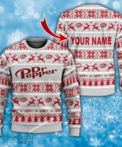 Dr Pepper Custom Name Ugly Christmas 3D Sweater Gift For Adult