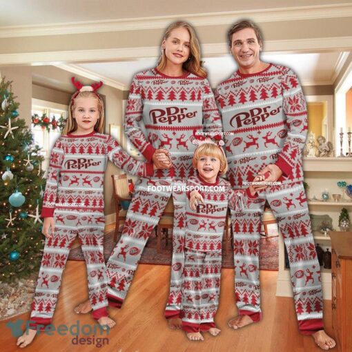 Dr Pepper Pajamas Set Ugly Christmas Gift For Family - Dr Pepper Pajamas Set Ugly Christmas Gift For Family