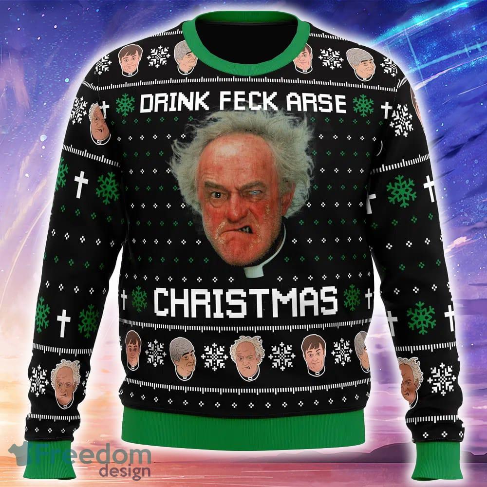 Drink Feck Arse Father Ted Knitted Xmas Sweater Trending Holidays For Men Women Fans image Drink Feck Arse Father Ted Knitted Xmas Sweater Trending Holidays For Men Women Fans - Drink Feck Arse Father Ted Ugly Christmas Sweater_1