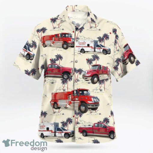 Dubuque County, Iowa, Epworth Fire Department Hawaiian Shirt Product Photo 2