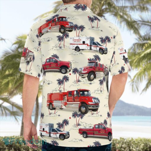 Dubuque County, Iowa, Epworth Fire Department Hawaiian Shirt Product Photo 4