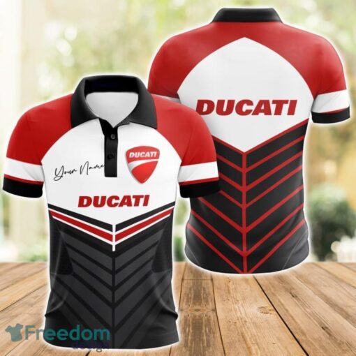 Ducati 3D Polo Shirt For Car Lover Golf Fans Gift Polo Shirt Custom Name Product Photo 1