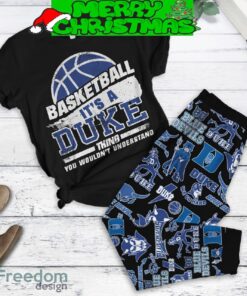 Duke Blue Devils We Go Hard Fleece Pajamas Set Men Women For Fans