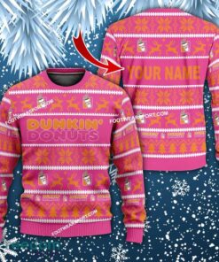 Dunkin’ Donuts Ugly Christmas Sweater Gift For Men And Women Personalized