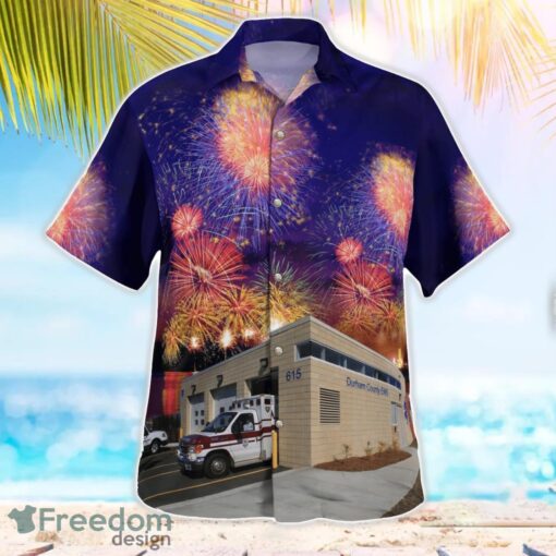 Durham, North Carolina, Durham County Emergency Medical Services Station 2, 4th Of July Hawaiian Shirt Beach Shirt For Men And Women Product Photo 2