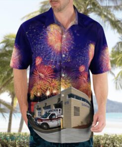 Durham, North Carolina, Durham County Emergency Medical Services Station 2, 4th Of July Hawaiian Shirt Beach Shirt For Men And Women Product Photo 3