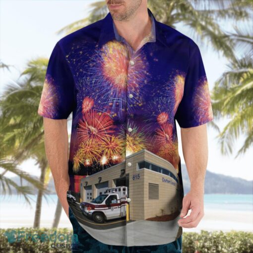 Durham, North Carolina, Durham County Emergency Medical Services Station 2, 4th Of July Hawaiian Shirt Beach Shirt For Men And Women Product Photo 3