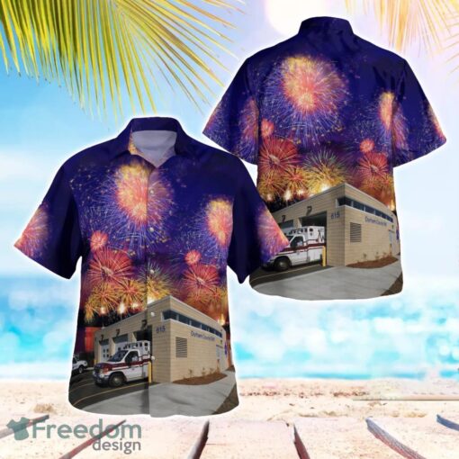 Durham, North Carolina, Durham County Emergency Medical Services Station 2, 4th Of July Hawaiian Shirt Beach Shirt For Men And Women Product Photo 1