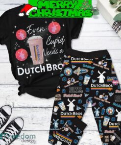 Dutch Bros Valentine Fleece Pajamas Set All Over Print Christmas Gift
