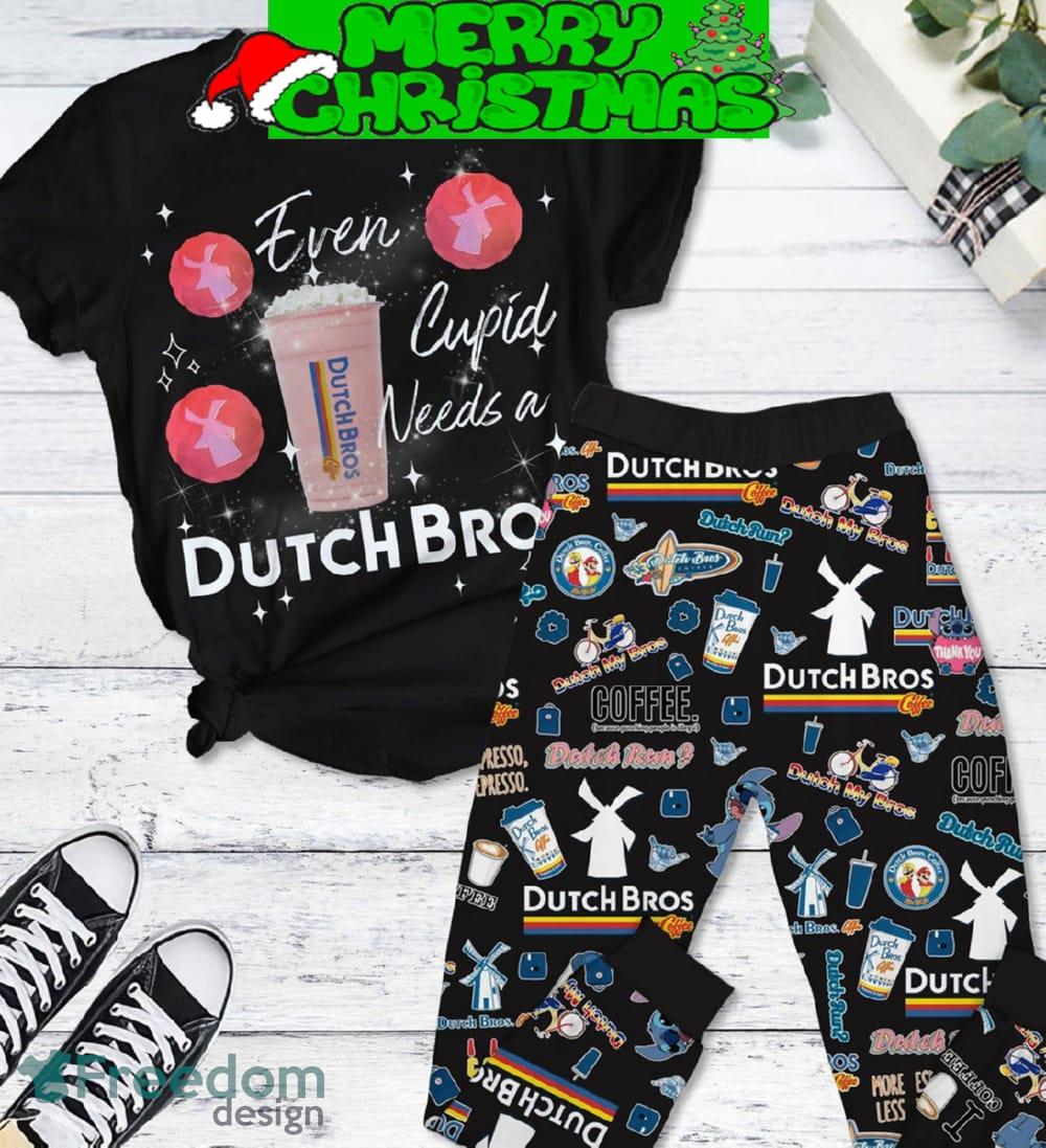 Dutch Bros Valentine Fleece Pajamas Set All Over Print Christmas Gift image Dutch Bros Valentine Fleece Pajamas Set All Over Print Christmas Gift - Dutch Bros Valentine Fleece Pajamas Set-1