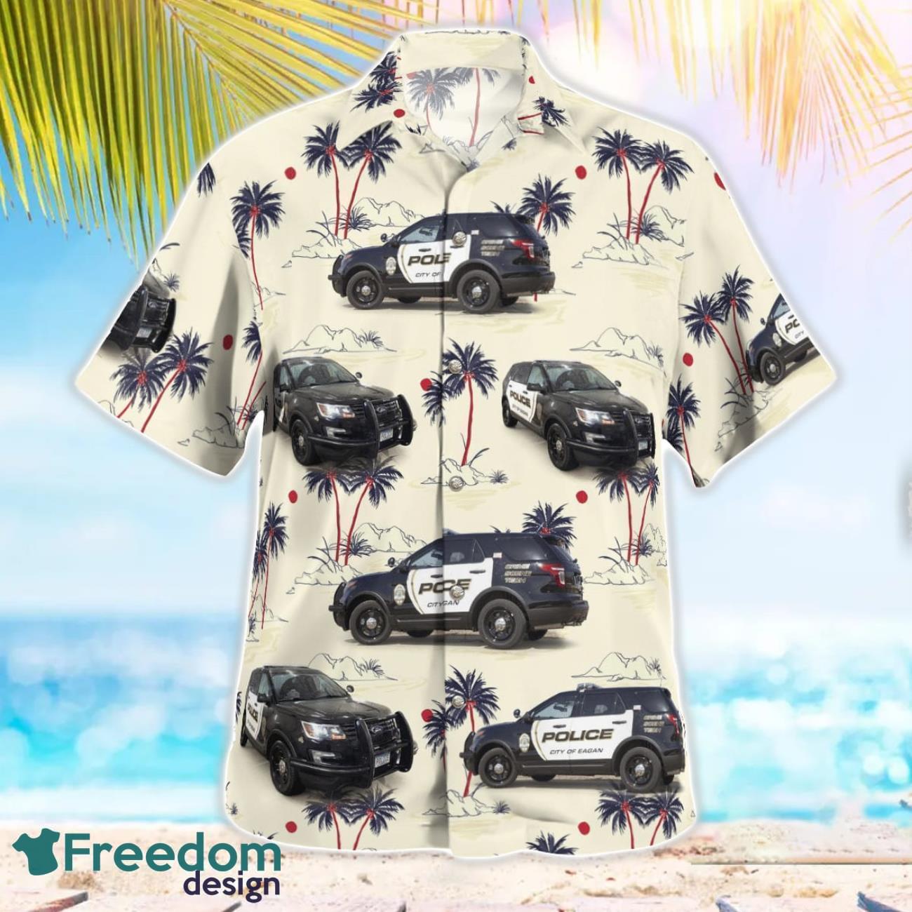 Eagan Police Department Beach Hawaiian Shirt Summer Gift image Eagan Police Department Beach Hawaiian Shirt Summer Gift Product Photo 2
