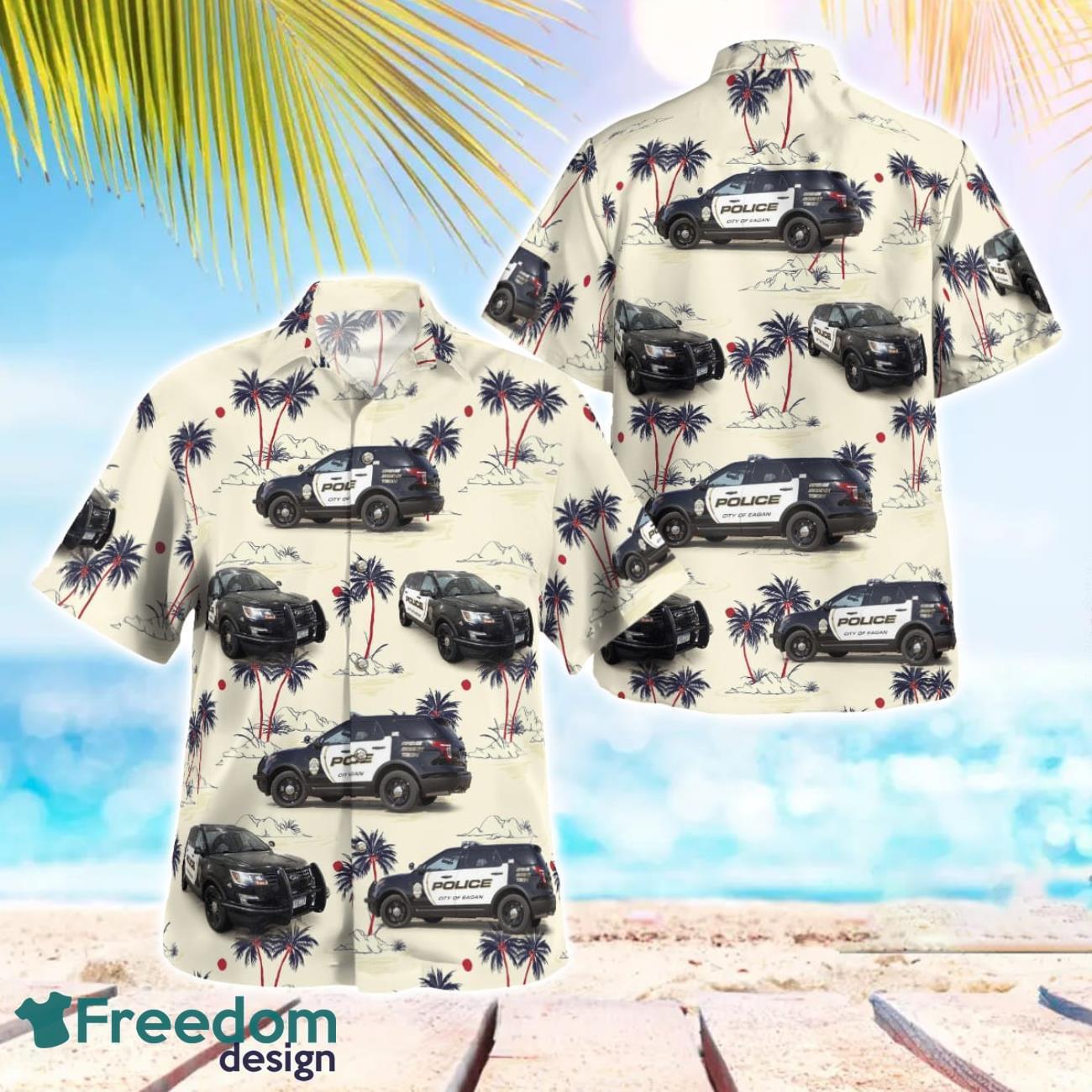 Eagan Police Department Beach Hawaiian Shirt Summer Gift image Eagan Police Department Beach Hawaiian Shirt Summer Gift Product Photo 1