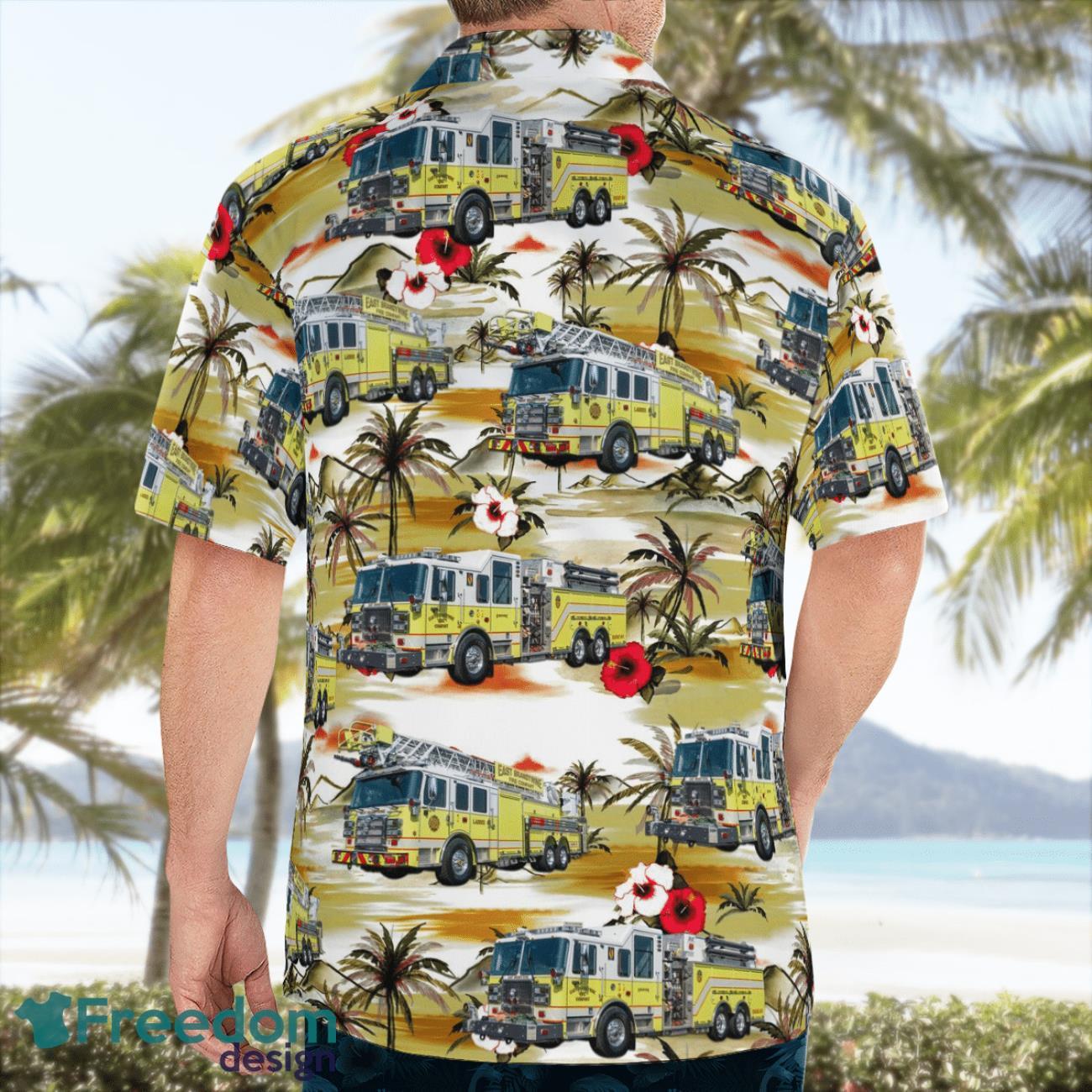 East Brandywine Fire Company Downingtown, Pennsylvania Summer Hawaiian Shirt image East Brandywine Fire Company Downingtown, Pennsylvania Summer Hawaiian Shirt Product Photo 2