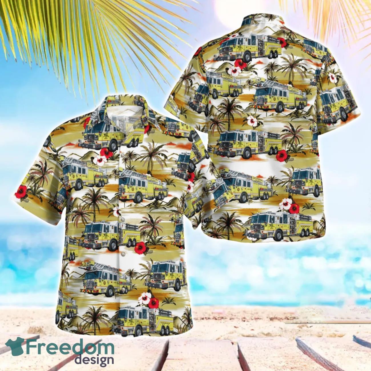 East Brandywine Fire Company Downingtown, Pennsylvania Summer Hawaiian Shirt image East Brandywine Fire Company Downingtown, Pennsylvania Summer Hawaiian Shirt Product Photo 1